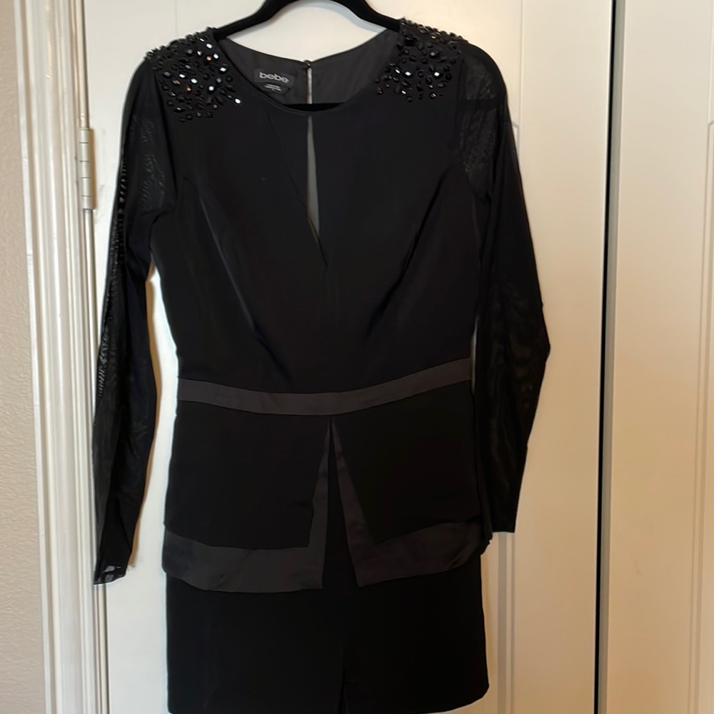 Black long sleeve Bebe romper